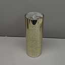 WGVI Hurricane Candle Holder Sleeve, W: 4", Ht: 12", Gold Speckled Glass Cylinder Open Both Ends, Chimney Tube Shade, 1 Piece