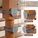 Upgraded Retractable Baby Gates for Stairs & Banister, Mesh Dog Gate Indoor, Extends to 55" Wide 33" Tall, Child Safety Gate for Stairway, Banister & Wall Mount (Gray)