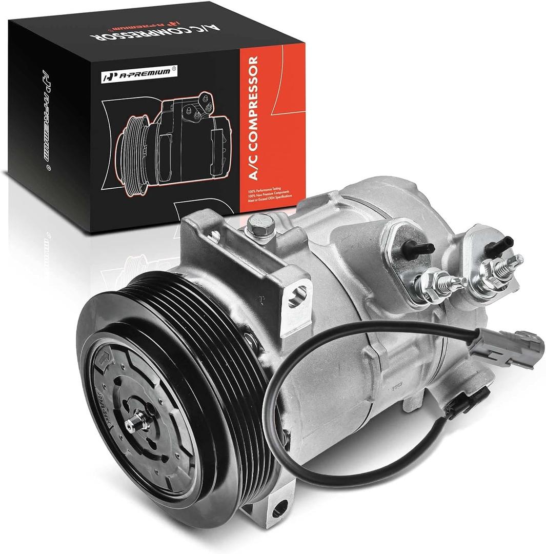 A-Premium Air Conditioner AC Compressor with Clutch Compatible with Jeep Compass Patriot 2009-2017 & Dodge Caliber 2009-2012, 1.8L 2.0L 2.4L