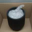 Kante 11.6" Dia Round Concrete Planter, Outdoor Indoor Large Plant Pots Containers with Drainage Hole and Rubber Plug for Home Garden Patio, Black