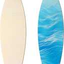 Anglechic 2 Pcs 36 Inches Unfinished Wood Surfboard Cutout for Crafts Large Size Nautical Blank Wooden Crafts Summer Beach DIY Wall Decor for Painting Home Hanging Decoration Hawaii Luau Party