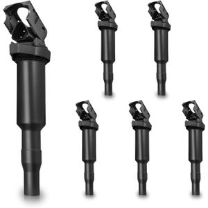 ENA Set of 6 Ignition Coil Pack Compatible with BMW 128i 135i 335i 325i 328i 330i E60 M5 525xi 528i N54 X3 X5 X6 Z4 2001-2016 Replacement for 0221504470 00044 12137594937 12137562744 12137571643 UF592