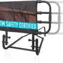 Stander EZ Adjust Bed Rail, Adjustable Senior Bedrail and Safety Assist Railing for Elderly Adults with Organizer Pouch, ASTM Safety Approved Guard-Rail, Black