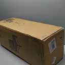 HollyHOME Mid Century Modern Accent Chair, Comfy Reading Chair with Soft Cushion, Metal Frame Fabric Large Lazy Chair, Upholstered Lounge Sofa Chairs for Living Room, Bedroom, Balcony, Camel&Blue