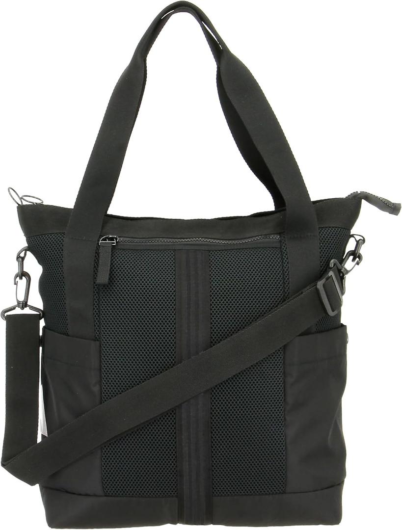 adidas All Me Tote for Women, Large Crossbody Bag with Shoulder Strap, Black, OSFA