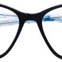 DOOViC Computer Reading Glasses Blue Light Blocking Acetate Frame Fashion Cat Eye Spring Hinge Readers for Women 0.0