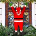 nezababycos Christmas Hanging Santa Claus Outdoor Decorations Large Climbing Santa Xmas for Outside Roof Window Balcony (3.6 Ft)
