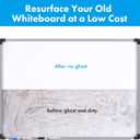 HAMIGAR Magnetic Whiteboard Contact Paper Dry Erase White Board Sticker for Wall Stick on White Board Peel and Stick Wallpaper Adhesive Small Poster 12" x 18" with Marker, Magnetic Eraser and Magnets