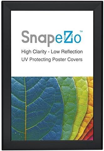 SnapeZo Weather Resistant Black Poster Frame 11x17 Inches, Outdoor Profile, Outdoor Poster Display Unit