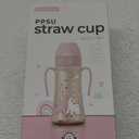 GROSMIMI Flip Top Spill Proof Sippy Cup, PPSU, BPA Free, 10 oz, Stage 2 Straw for Toddlers (Unicorn)