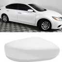 Moonlinks Compatible with Nissan Altima 2013 2014 2015 2016 2017 2018 Mirror Cover Replacement, White Mirror Cap Trim Without Turn Signal Light for Right Passenger Side