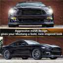 Front Upper Grille Compatible With 2015-2017 Ford Mustang Grille EcoBoost GT, Bumper Grille Accessories Mesh Style Black