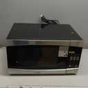 COMMERCIAL CHEF 1.4 Cubic Foot Microwave with 10 Power Levels, Small Microwave with Push Button, 1100 Watt Microwave with Digital Control Panels, Countertop Microwave with Timer, Stainless Steel