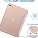 JETech Case for iPad (A16) 11th Generation 11 Inch 2025 / iPad 10th Generation 10.9 Inch 2022, Slim Smart Cover with Hard PC Translucent Back, Supports Touch ID, Auto Wake/Sleep (Rose Gold)