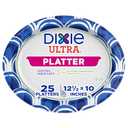 Dixie Ultra Disposable Paper Platters, 10" x 12.5", 18 Count – Durable, Sturdy Design