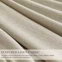 112 Inch Linen Blackout Curtains 112 Inches Long for Bedroom Neutral Boho Pinch Pleated 100% Black Out Room Darkening Sound Dampening Window Drapes Double Layer Soundproof 112 Inch Curtains Oatmeal