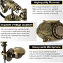 Dyna-Living Vintage Telephone Antique Phone Rotary Old Fashion Phone Vintage Landline Phone Decor, Ringtone Volume Adjustable Rotary Retro Telephone for Home or Office Use