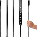 2-Pack Heavy Duty Metal Stakes for Yard Signs, 54 inches Long Holder for Outdoor Lawn Bar Parking Garage Event, Black, Hardware Included