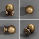 5 Pack 1 Inch (25mm) Diameter Round Solid Vintage Antique Brass Cabinet KnobsCabinet Pulls Knobs for Cabinets and Drawers,Cabinetry Hardware