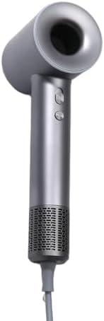 Professional Hair Dryer, 1600W High-Speed Ionic Dryer with 8 Speeds, Negative Ion Technology, Low Noise Design, Multiple Colors (Grey)