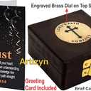 Trust in The Lord with All Your Heart Proverbs 3: 5-6 Quote Religious Compass with Wooden Box, Graduation Day Gifts, Baptism, Confirmation & Communion Compass for Men & Women, Greeting Card Included