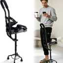 Hands Free Knee Crutch Universal for Left & Right Feet, Adjustable Knee Crutches for Adults, Peg Leg Crutch for Injured Foot, Knee Crutch for Adults for Foot Surgery