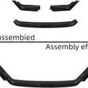 Front Lip Splitter Glossy Black for Honda Civic Type-R FL5 2023-2026 | JDM Style Air Dam Chin Spoiler,Easy Installation,Perfect Fit