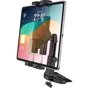 GDZN Tablet Mount for Car CD Slot - [Height Adjustable] Upgraded Car CD Player Tablet Holder with Telescopic Arm Compatible with iPad Pro 12.9 Air Mini,Galaxy Tab, Z Fold, 4.7-13'' Device