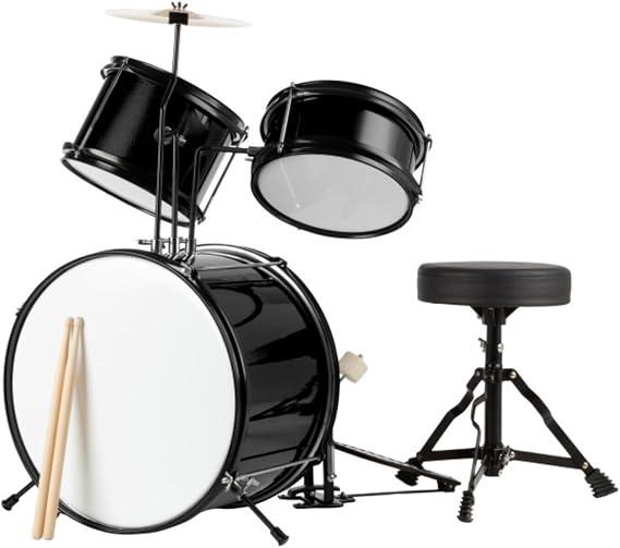 Hey Play Kids Drum Set, Black, 3-Piece-Set, 22” x 23” x 27”
Beginner Musical Instruments Kit with Cymbal, 2 Toms, Bass Drum and Pedal, Drumsticks, and Throne Stool
Visit the HEY! PLAY! Store