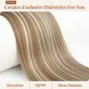 Flufymooz ponytail extension, 26 Inch Long Straight Drawstring Ponytail Synthetic Hairpieces Fake Pony Tails Natural Soft Clip in Hair Extension Pony Tail for Women (Ash Brown with Blonde Highlights)