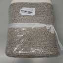 Blanket Basket - Woven Round Rope Storage Basket (16"Wx14"H) for Blankets & Throws, Small Laundry & Toy Organizer, Decorative Living Room & Bedroom Cotton Basket - White & Brown