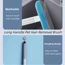 Window Screen Cleaning Brush, Mesh Screen Cleaner with Squeegee, 2PCS Detachable Window Screen Cleaning Brush Washing Tool for Patio, Door, Porch, Screens, Pet Hair
