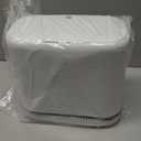 Spreezy Bathroom Trash Can with Lid, 2.3 Gallon/8.6 L Small Trash Can, Pneumatic Adhesion Style Garbage Can for Kitchen, Bedroom, Living Room, Office, Trash Bin Includes 5 Rolls of Trash Bags