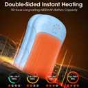 OLV Hand Warmers Rechargeable 2 Pack Strong Magnetic 18Hrs Longer Heating Portable Pocket-Sized Hand Warmer 6000mAh USB Hot Heater Birthday Gifts for Men Women Camping,Golf,Hunting,Travel Essentials