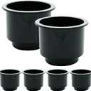 6 Pcs Drop in Cup Holder, 2.8 Inch-4.2 Inch Plastic Inserts Cup Holder for up to 3.6 Inch in Diameters Cups for Table, Sofa, Dashboard, Chair, Seatback