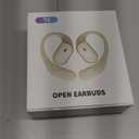 Open Ear Headphones, Bluetooth 5.4 Wireless Earbuds, 40H Playtime IPX6 Waterproof, Lightweight Ear Hook for Sports, Safe Driving, All-Day Comfort, Secure Fit (Ivory)