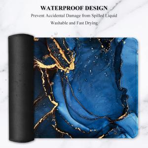 Ergonomic Large Mouse Pad and Keyboard Wrist Rest, Desk Pad for Keyboard and Mouse, 4-in-1 Large Gaming Mouse Pad with Wrist Support - Light Blue