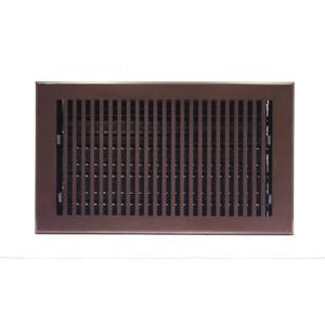 Prima Decorative Cast Aluminum Floor Register 8 x 14 VR-102 (No Holes) | Modern Handcrafted Vent Cover for Floors, Walls & Ceilings  Rust-Free & Durable  Brown