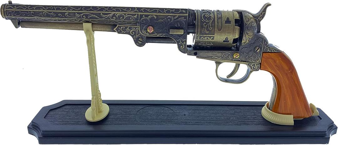 Generic US Decorative Western Style Navy Revolver for Displays, Costumes and Props. This is Not A Weapon... (Silver)