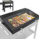 5857 Upgrade Glass Griddle Hinged Lid for Blackstone Omnivore 28 inch (2024 Model) Griddle Lid Hood,Clear View Grill Top Hard Cover for Blackstone 1517 2147 2206 2287 2269 Flat Top Grill Accessories