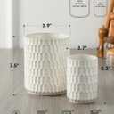 Utensil Holder, 7.5"+5.3" Ceramic Kitchen Utensil Holder for Countertop, Large Cooking Utensil Crock for Kitchen Counter, Set of 2, Beige