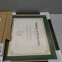 14x17 Diploma Frame with Forest/Gold Mats for 11x14 Certificate, Brown