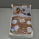 Zenzy 3" Twin Bamboo Mattress Topper Cover, Oeko-TEX Certified, Ultra-Soft Zippered Topper Protector with Adjustable Straps, Washable (Cover Only)