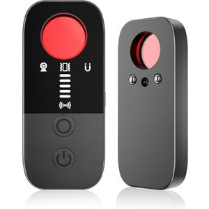Hidden Camera Detectors for Hotel & Travel - 2025 Upgraded AI Detection Spy Finder - Features 7 Modes, Finds GPS Trackers & Wireless RF Bugs in Office, Car, Bathroom - Long 720-Hour Battery (Black)