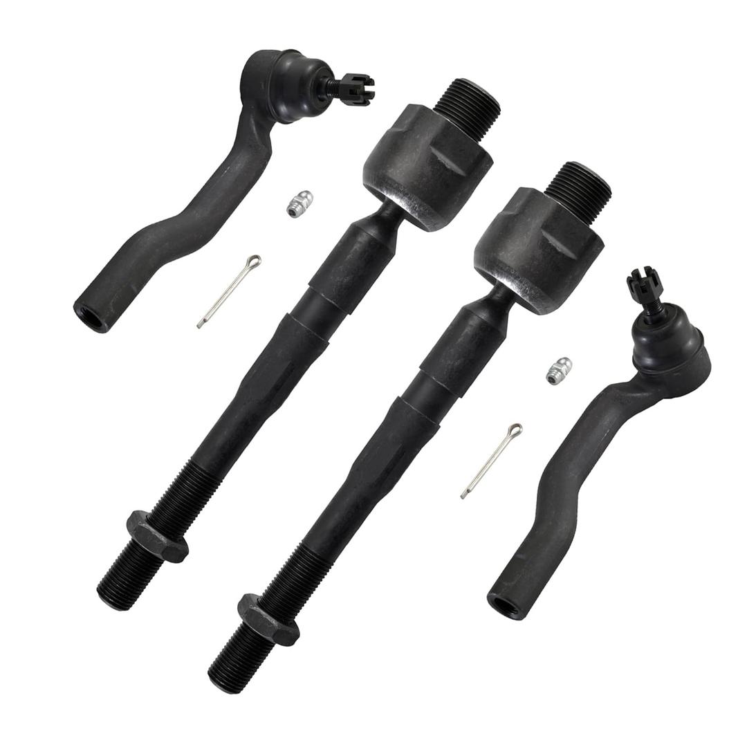 ASTARPRO - Front 4pc Tie Rods Replacement for 07-14 Ford Edge 07-15 Lincoln MKX, 4 Outer & Inner Tie Rod Ends 2007 2008 2009 2010 2011 2012 2013 2014 2015