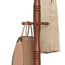 VASAGLE Coat Stand, Solid Wood Freestanding Coat Rack with 11 Hooks, Hall Tree for Bags, Purses, Hats, for Entryway, Hallway, Rubberwood, Caramel Brown URCR05WN