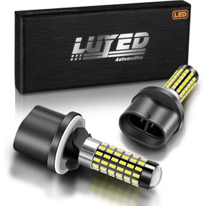 LUYED 880 LED Fog Lights Bulb 400% Brightness 886 890 892 893 LED Bulb with Projector for DRL or Fog Lights, Xenon White, Pack of 2