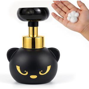 Cat Paw Soap Dispenser, Black Kitty Foaming Pump Bottle Refillable Eco-Friendly Resin Hand Soap Dispenser for Home, Salon, and Bathroom - BPA Free