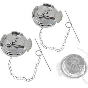 2Pcs 11-04859-100 4" Diesel Fuel Cap, Aluminum Diesel Fuel Tank Cap Fit For 19722017 Peterbilt 330, 379, 389, 579, 587 Trucks,Non-Locking Fuel Cap OEM11-04859-200, 572.1015, 600212