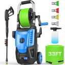 4800 PSI Electric Pressure Washer High Power Washer with Soap Bottle (Light Blue)